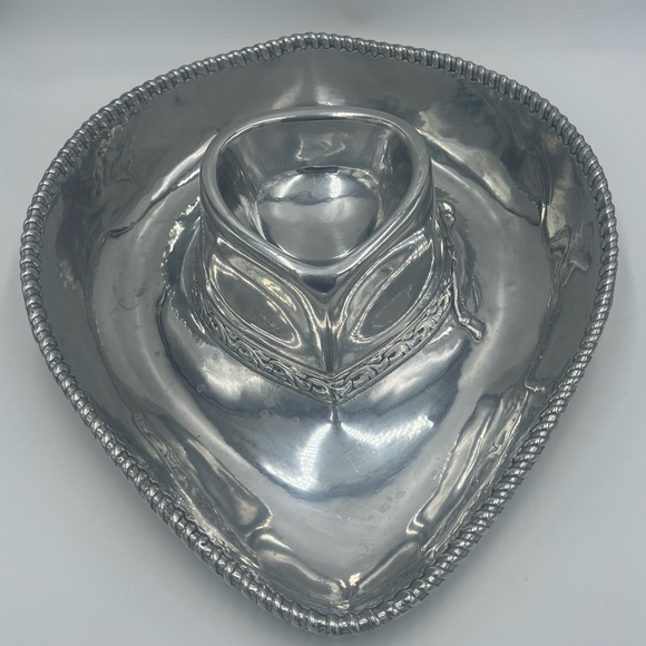 Arthur Court Dining Arthur Court Cowboy Hat Chip And Dip Bowl In